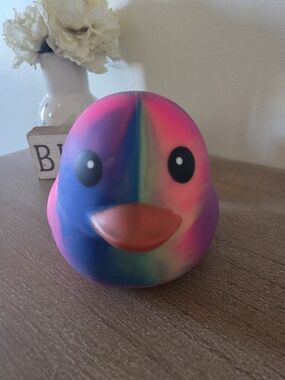 Squeeezy Duck Squishy Purple & Pink- Firm Price